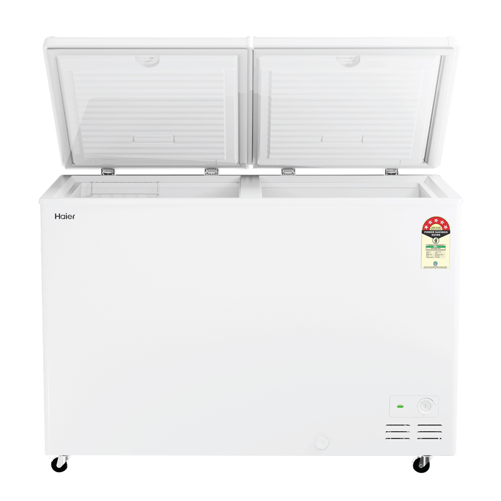 Haier 410 Ltr Double door- White Colour Convertible Hard top Freezer